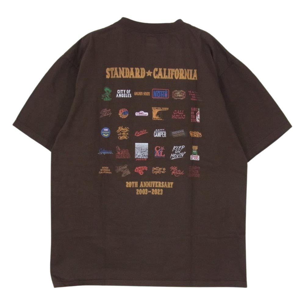 STANDARD CALIFORNIA スタンダードカリフォルニア SD 20th Anniversary Logo T 20周年 アニバーサリー ロゴ 半袖 Tシャツ ブラウン系 M【極上美品】【中古】