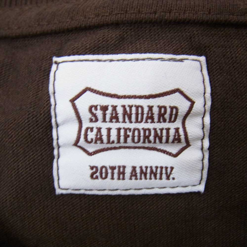 STANDARD CALIFORNIA スタンダードカリフォルニア SD 20th Anniversary Logo T 20周年 アニバーサリー  ロゴ 半袖 Tシャツ ブラウン系 M【極上美品】【中古】