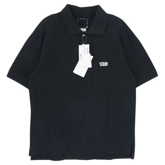 VISVIM ビズビム 23SS 0123105010022 JUMBO WELLER S/S 刺繍 半袖 ポロ シャツ ブラック系 1【美品】【中古】