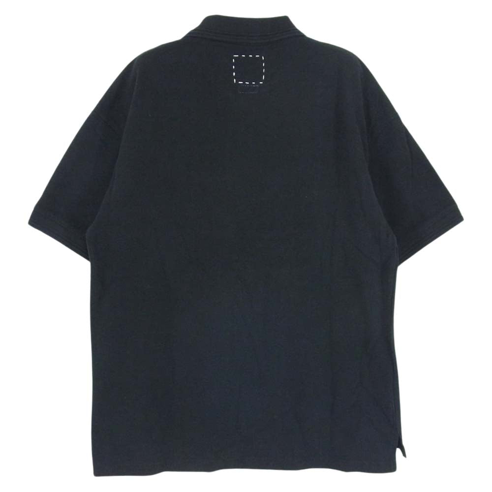 VISVIM ビズビム 23SS 0123105010022 JUMBO WELLER S/S 刺繍 半袖 ポロ シャツ ブラック系 1【美品】【中古】