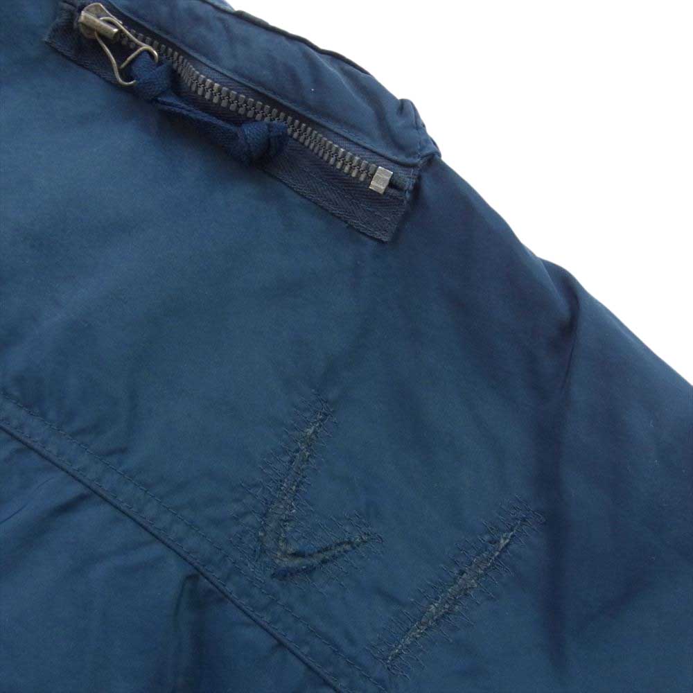 VISVIM ビズビム 23AW 0123205013004 THORSON JKT CRASH CROWN ヴィンテージファスナー ダメージ 天然染め 加工 フライト ジャケット ネイビー系 1【極上美品】【中古】
