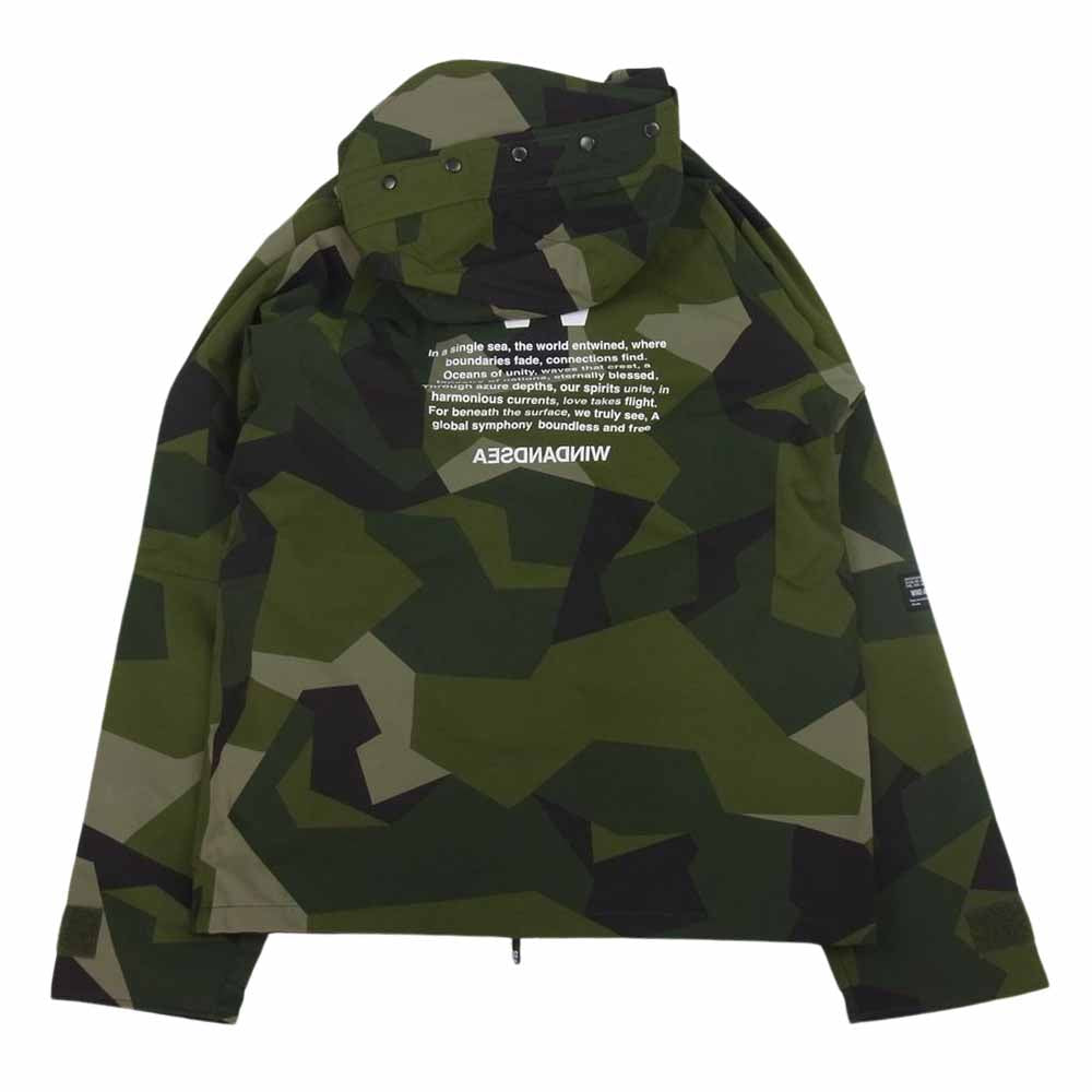 WIND AND SEA ウィンダンシー Ecwcs Waterproof Parka Camo エクワックス ウォータープルーフ 撥水 マウンテンパーカ カモ カーキ系 S【新古品】【未使用】【中古】