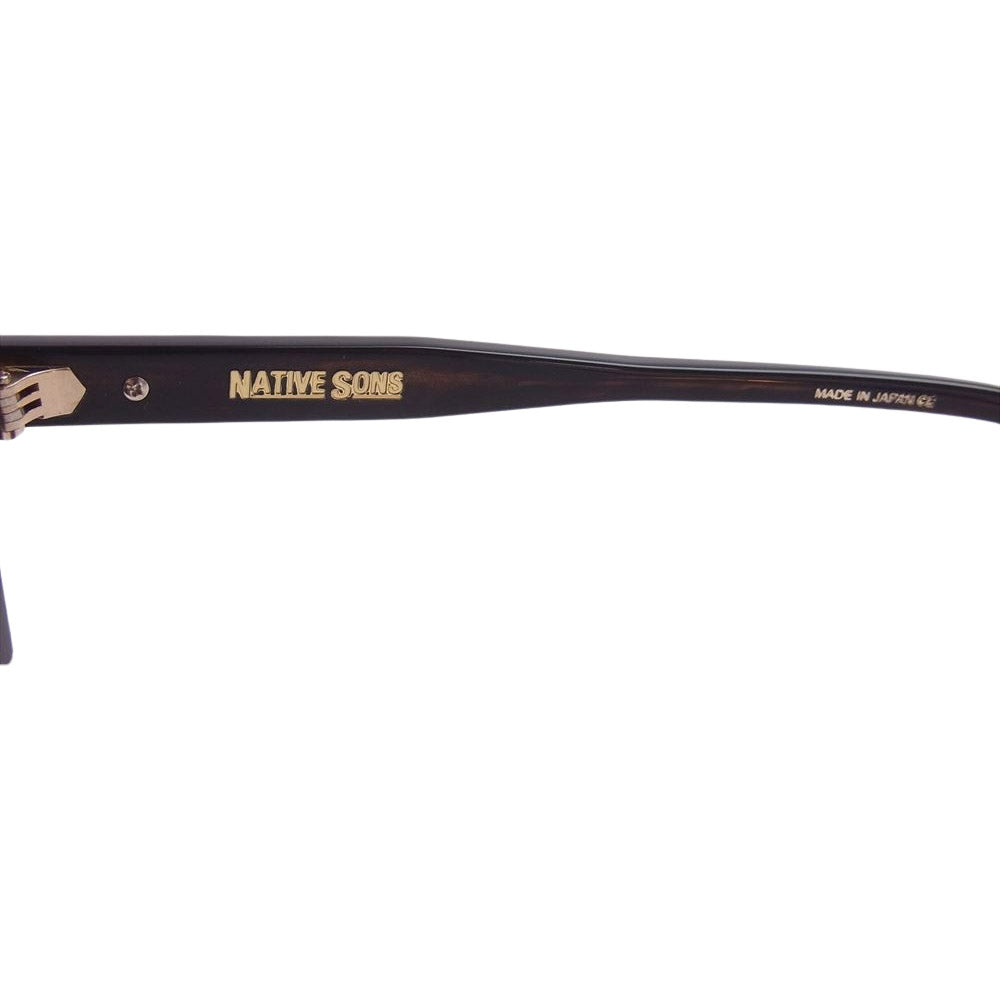 NEIGHBORHOOD ネイバーフッド 231LINSN-EW01 × NATIVE SONS ネイティヴ サンズ CHASE サングラス 眼鏡 ブラウン系 48.9□23.5-144【美品】【中古】