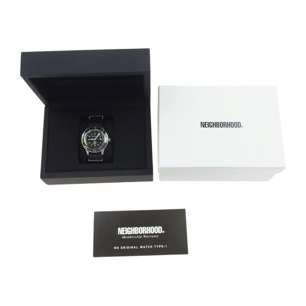 NEIGHBORHOOD ネイバーフッド 23218NH-AC01 NH ORIGINAL WATCH TYPE-1 オリジナル ウォッチ アナログ 腕時計 ブラック系【新古品】【未使用】【中古】