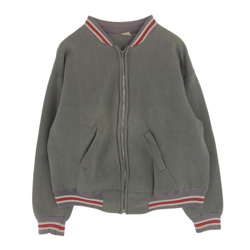 スポーツウェア ヴィンテージ 60s フルジップ スウェット グレー系 L【中古】
