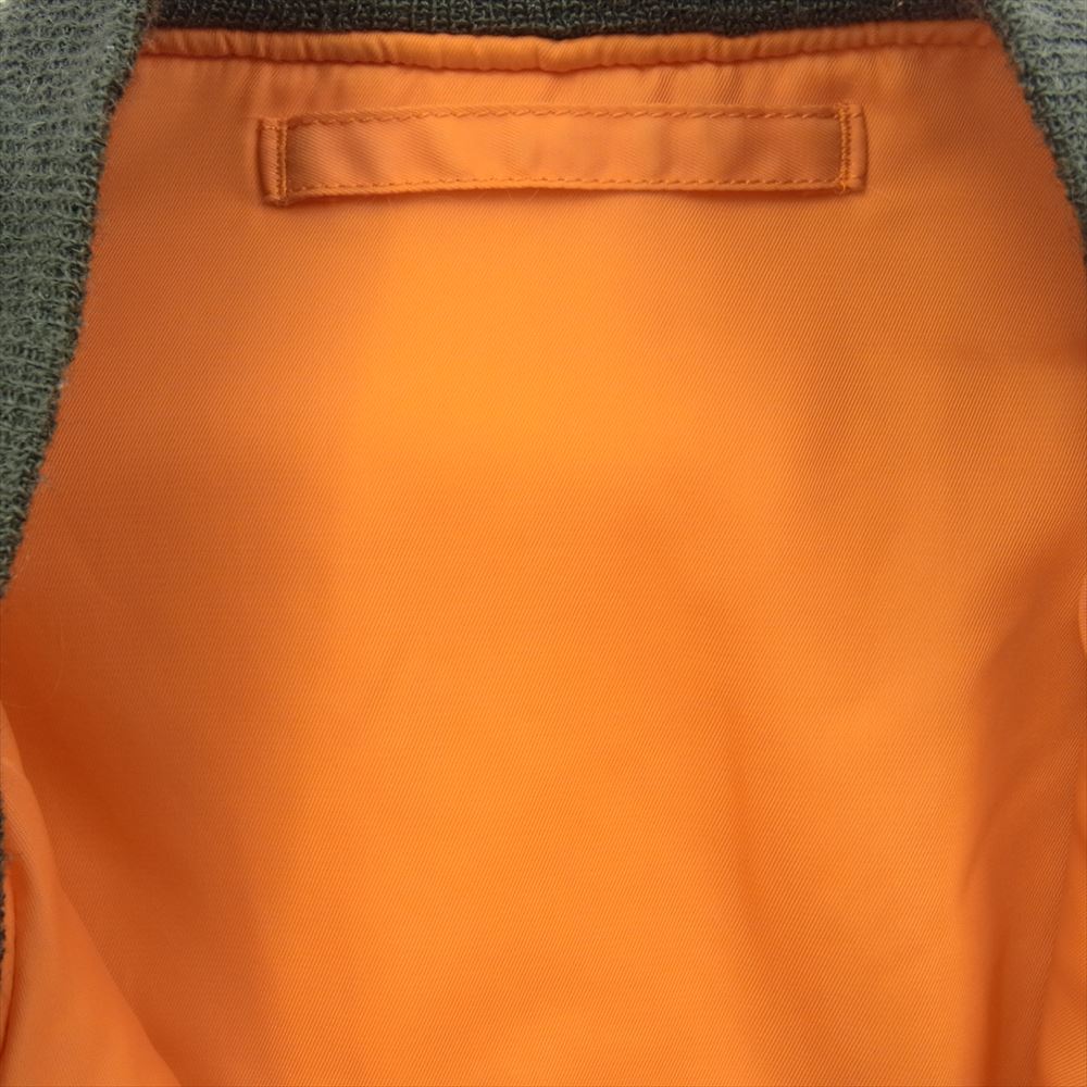 Buzz Rickson's バズリクソンズ US1140 × UNUSED × BEAMS アンユーズド ビームス MA-1 フライト ジャケット モスグリーン系 オレンジ系 2【中古】