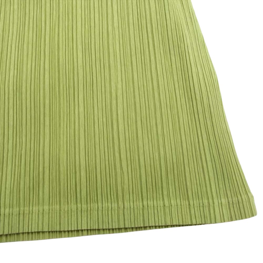PLEATS PLEASE プリーツプリーズ イッセイミヤケ PP71-JG454 プリーツ加工 カーゴポケット付き ひざ丈 スカート ライトグリーン系 4【中古】