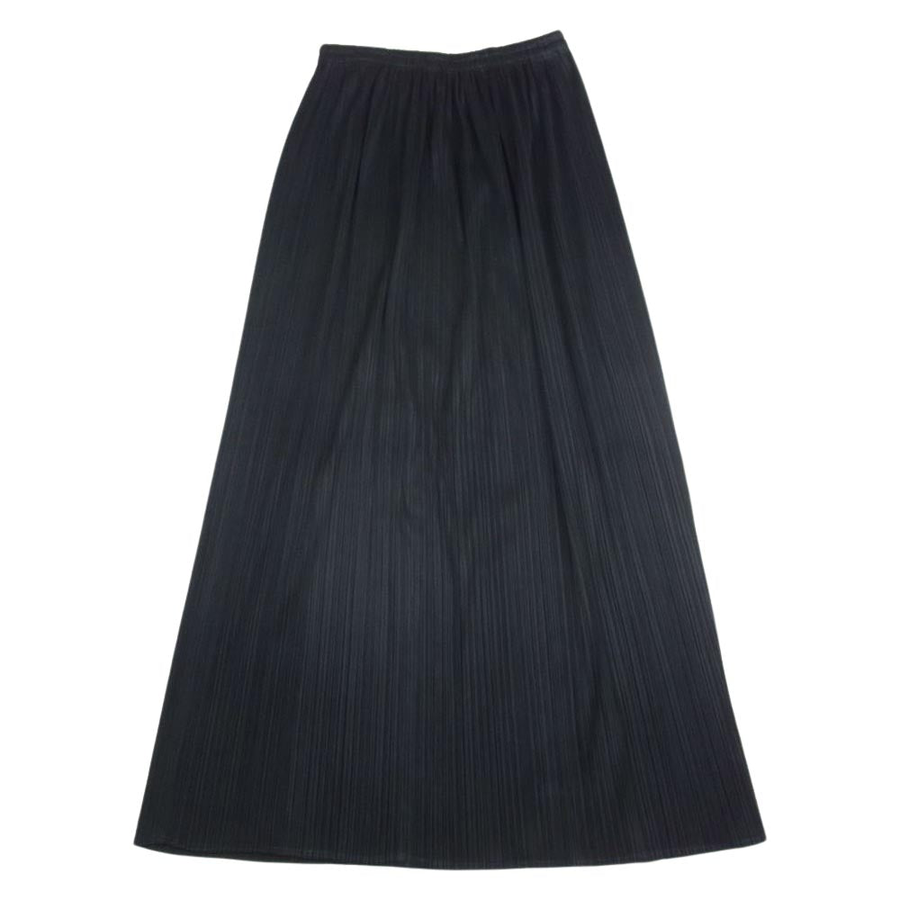 PLEATS PLEASE プリーツプリーズ イッセイミヤケ PP04-JG611 プリーツ加工 細プリーツ ロング スカート ブラック系 4【中古】