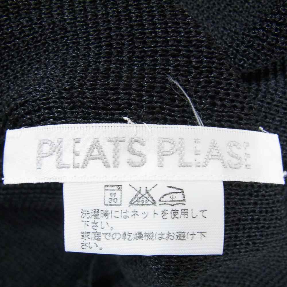 PLEATS PLEASE プリーツプリーズ イッセイミヤケ PP26-KO712 フード 二ット カーディガン ブラック系 5【中古】