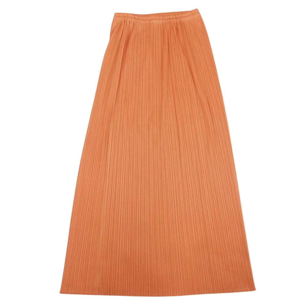 PLEATS PLEASE プリーツプリーズ イッセイミヤケ PP61-JG213 プリーツ加工 細プリーツ ロング スカート オレンジ系 オレンジ系 2【中古】