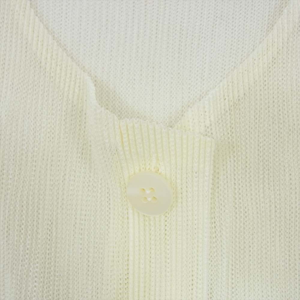 PLEATS PLEASE プリーツプリーズ イッセイミヤケ PP01-F0524 プリーツ加工 メッシュ カーディガン クリーム イエロー系 3【中古】