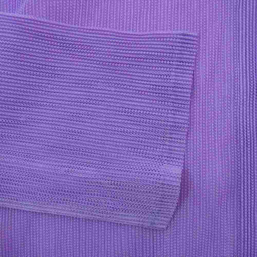 PLEATS PLEASE プリーツプリーズ イッセイミヤケ PP01-F0524 プリーツ加工 メッシュ カーディガン ラベンダー パープル系 3【中古】