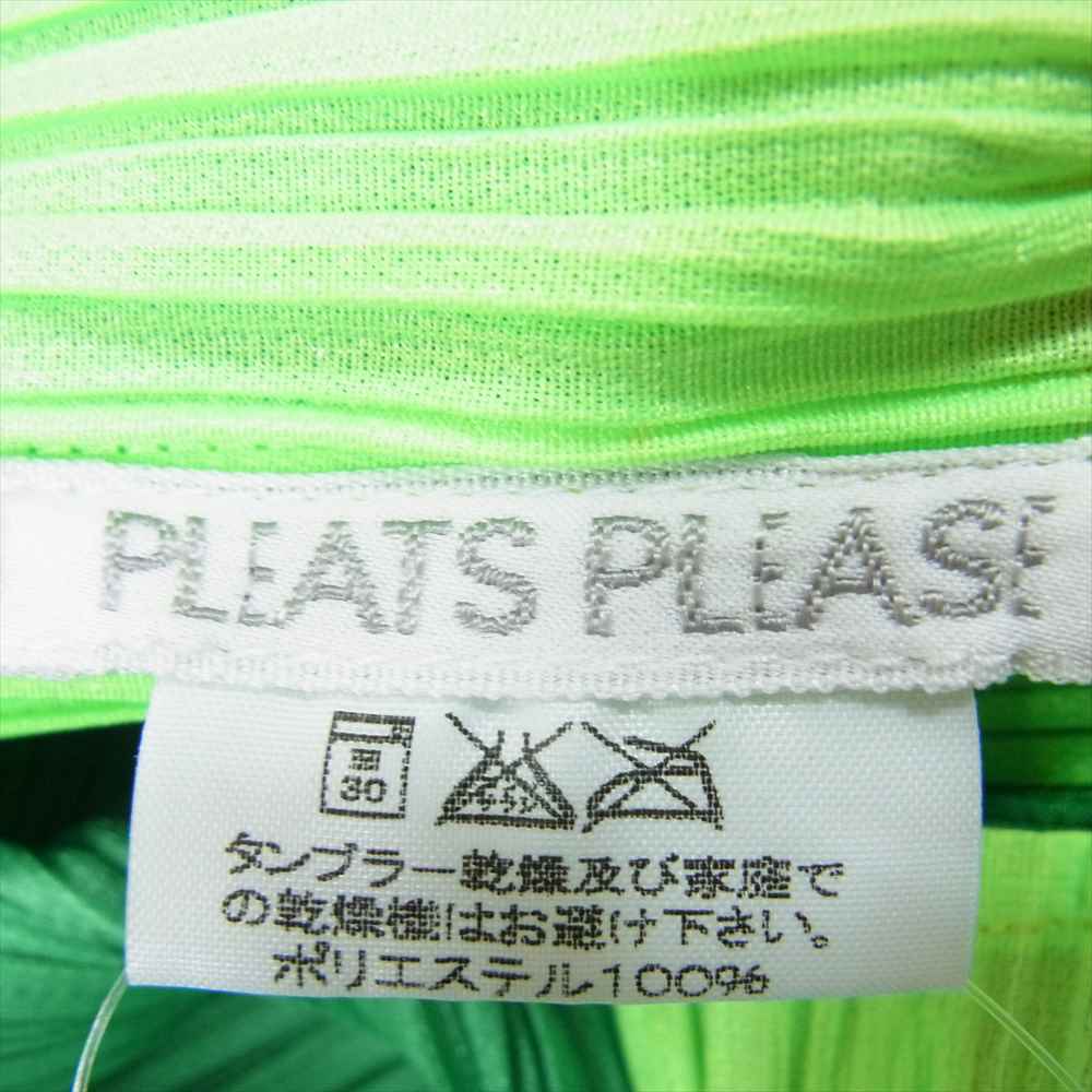 PLEATS PLEASE プリーツプリーズ イッセイミヤケ PP02-JH301 プリーツ加工 チェック ノースリーブ ロング ワンピース グリーン系 3【中古】