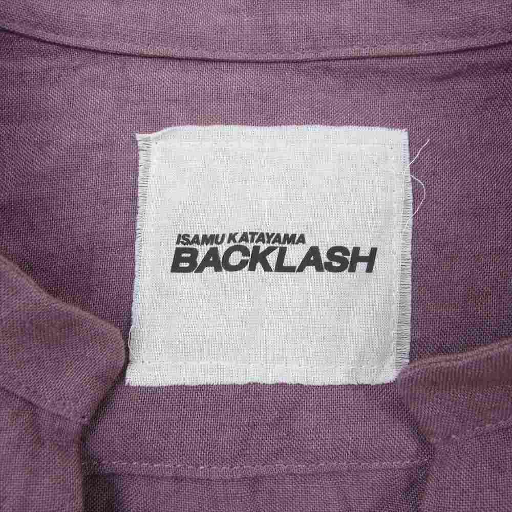 ISAMUKATAYAMA BACKLASH イサムカタヤマバックラッシュ 1994-02 リネンスキッパーシャツ ワインレッド系 S【美品】【中古】