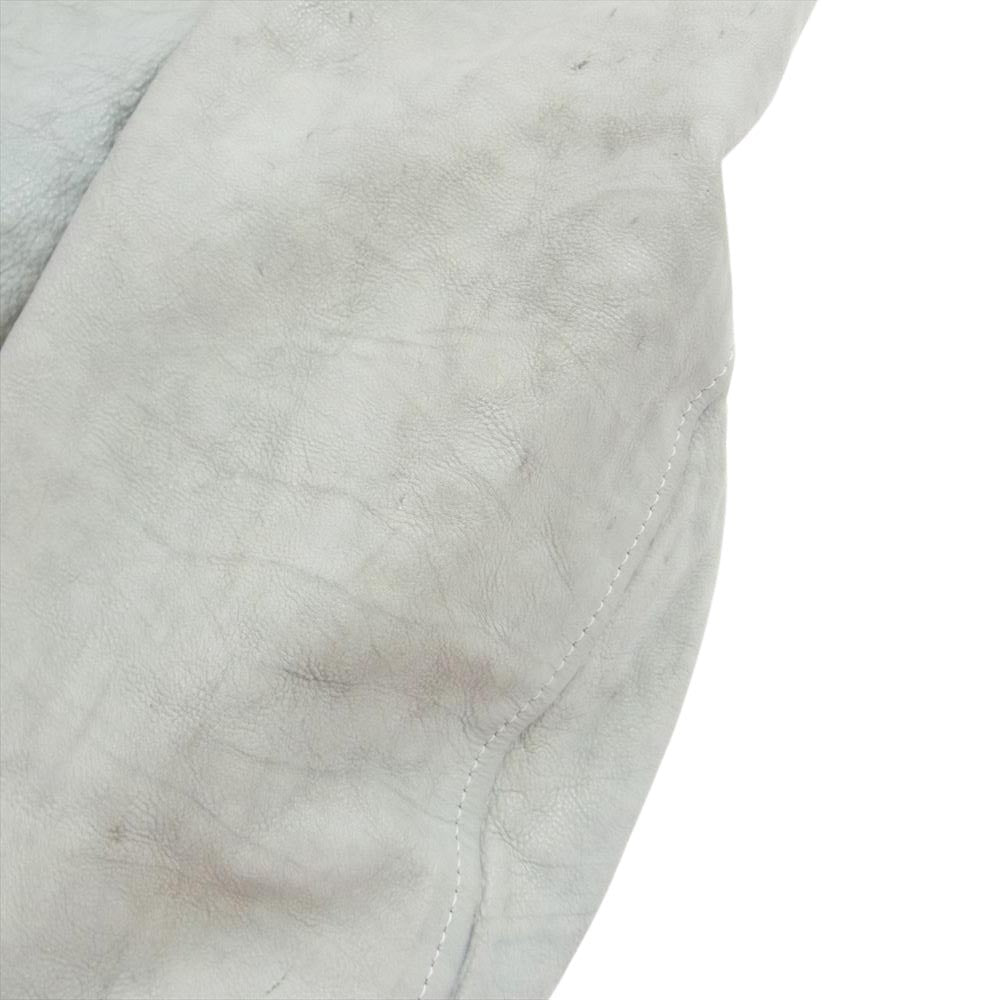 ISAMUKATAYAMA BACKLASH イサムカタヤマバックラッシュ 22AW  10014 ISAMU KATAYAMA JAPAN CALF NATURAL DYED GARMENT WASH DOUBLE RIDERS ジャパン カーフタンニン鞣し 製品洗い ダブル ライダース グレー系 M【美品】【中古】