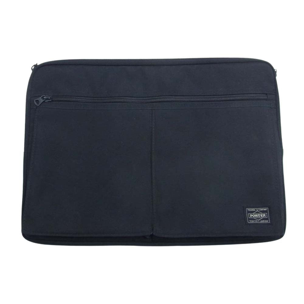 PORTER ポーター ドキュメントケース タブレットケース マルチケース ポーチ ブラック系【中古】
