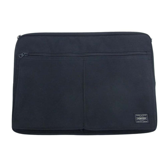 PORTER ポーター ドキュメントケース タブレットケース マルチケース ポーチ ブラック系【中古】