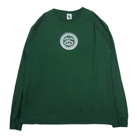 NIKE ナイキ DD3344-341 × STUSSY ステューシー SS Link L/S T?Shirt Green リンク プリント ロングスリーブ 長袖 Tシャツ ロンT グリーン系 M【中古】