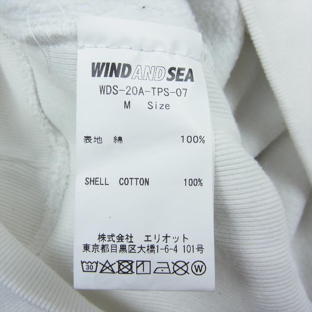 WIND AND SEA ウィンダンシー 20AW WDS-20A-TPS-07 SEA SWEAT SHIRT ロゴ スウェット シャツ トレーナー ホワイト系 M【中古】