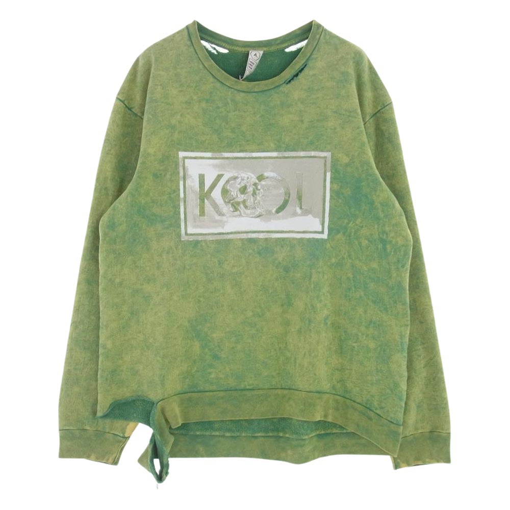 アルケミスト  AL-S18-0000-008 KOOLプリント スウェット タイダイ染め 加工 グリーン系 M【中古】
