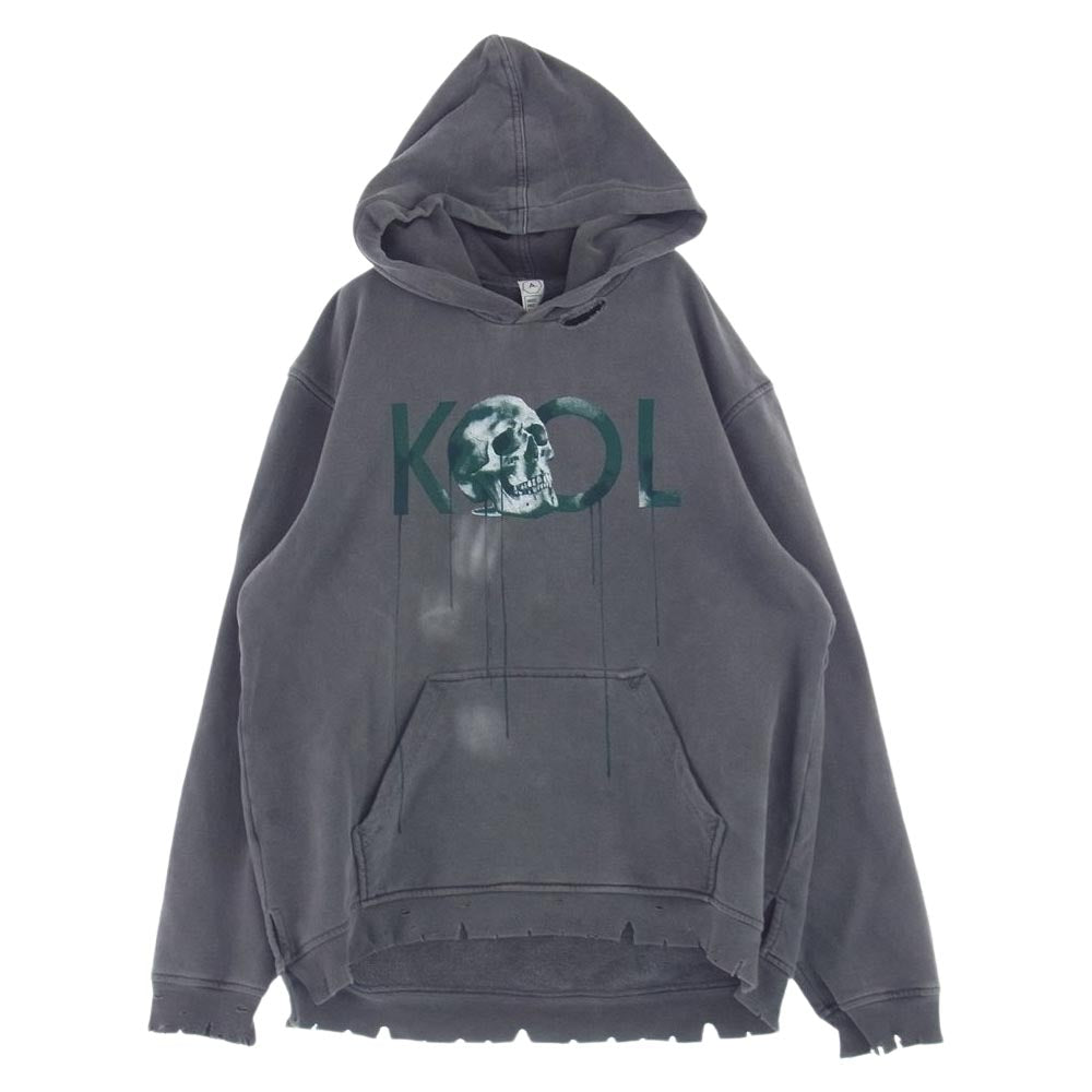 アルケミスト  Al-S18-0000-001 KOOL PERFECT HOODIE ダメージ加工 プルオーバー パーカー グレー系 M【中古】