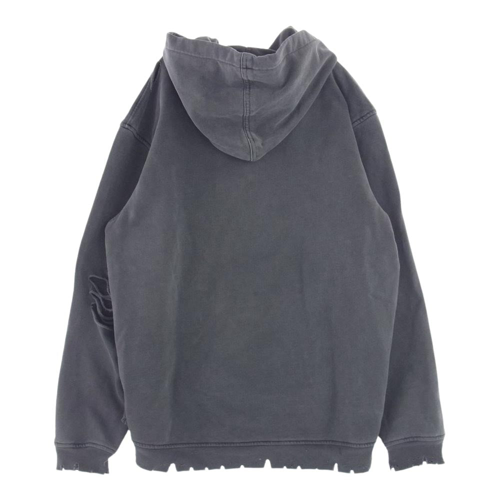 アルケミスト  Al-S18-0000-001 KOOL PERFECT HOODIE ダメージ加工 プルオーバー パーカー グレー系 M【中古】