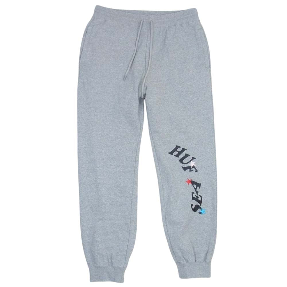 WIND AND SEA ウィンダンシー WDS-HUF-10 HUF SWEAT PANTS ロゴ スター刺繍 スウェット パンツ グレー系 M【中古】