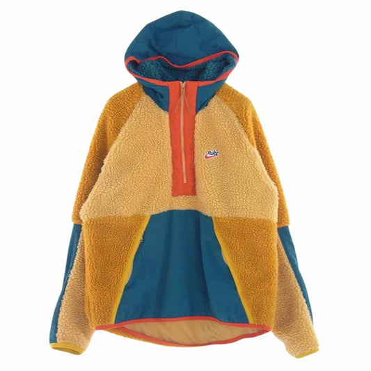 NIKE ナイキ BV3767-723 M HE ハーフジップフーディ ウィンター SHERPA プルオーバー フリース パーカー ジャケット ライトブラウン系 M【中古】