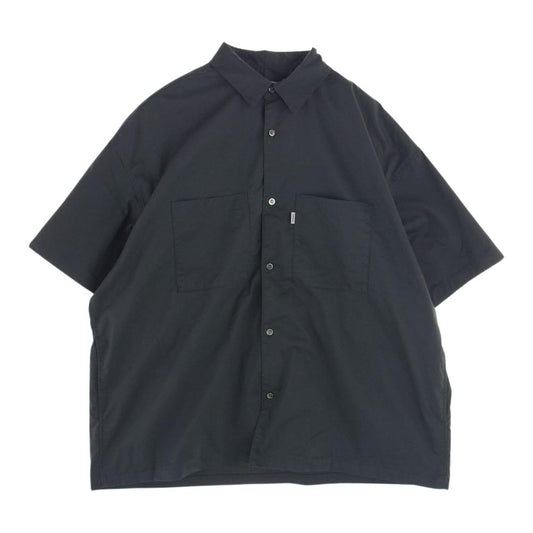 GRAPHPAPER グラフペーパー GM232-50054B Solotex Twill S/S Oversized Box Shirt ソロテックス ストレッチ タイプライター 半袖 シャツ グレー系 F【中古】