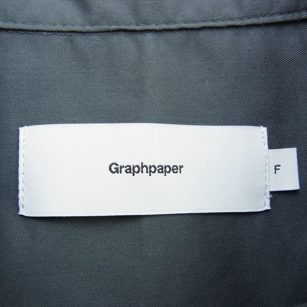GRAPHPAPER グラフペーパー GM232-50054B Solotex Twill S/S Oversized Box Shirt ソロテックス ストレッチ タイプライター 半袖 シャツ グレー系 F【中古】