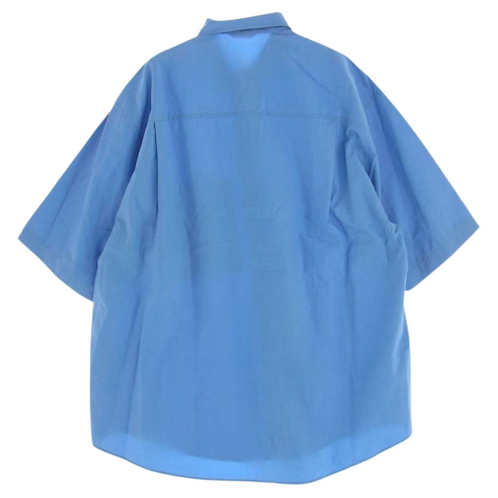 AURALEE オーラリー 23SS A23SS03TN WASHED FINX TWILL BIG HALF SLEEVED SHIRT ウォッシュドフィンクス ツイル ビッグ 半袖 シャツ ライトブルー系 4【中古】