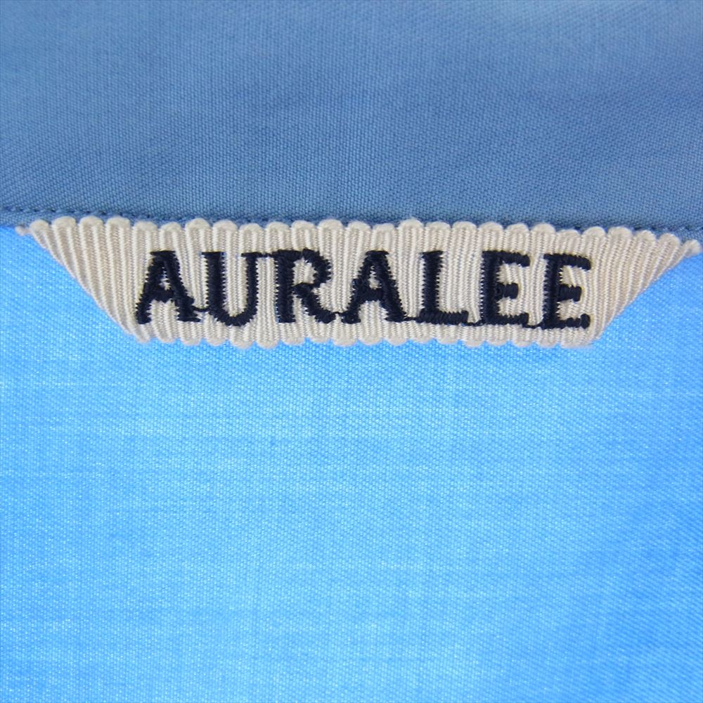 AURALEE オーラリー 23SS A23SS03TN WASHED FINX TWILL BIG HALF SLEEVED SHIRT ウォッシュドフィンクス ツイル ビッグ 半袖 シャツ ライトブルー系 4【中古】