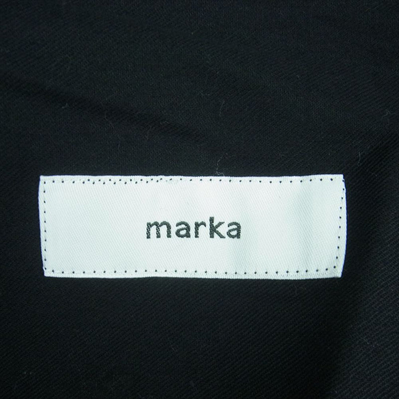 marka マーカ M22D-06PT01C BELTED PANTS 2/48 WOOL FLANNEL ウール フランネル パンツ 日本製 ブラック系 2【中古】