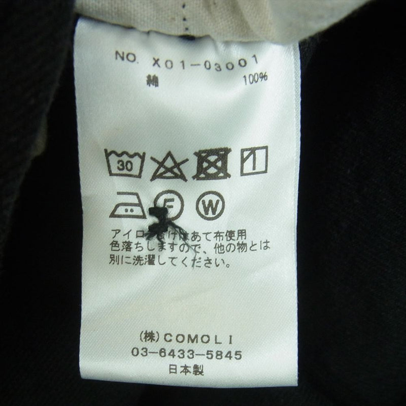 COMOLI コモリ 23SS X01-03001  ベルテッド デニム パンツ コットン 日本製 ブラック系 2【中古】