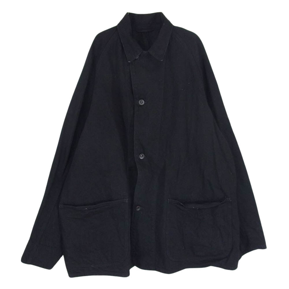 COMOLI コモリ 23SS X01-01002 カバーオール デニム ワーク ジャケット ブラック系 2【中古】