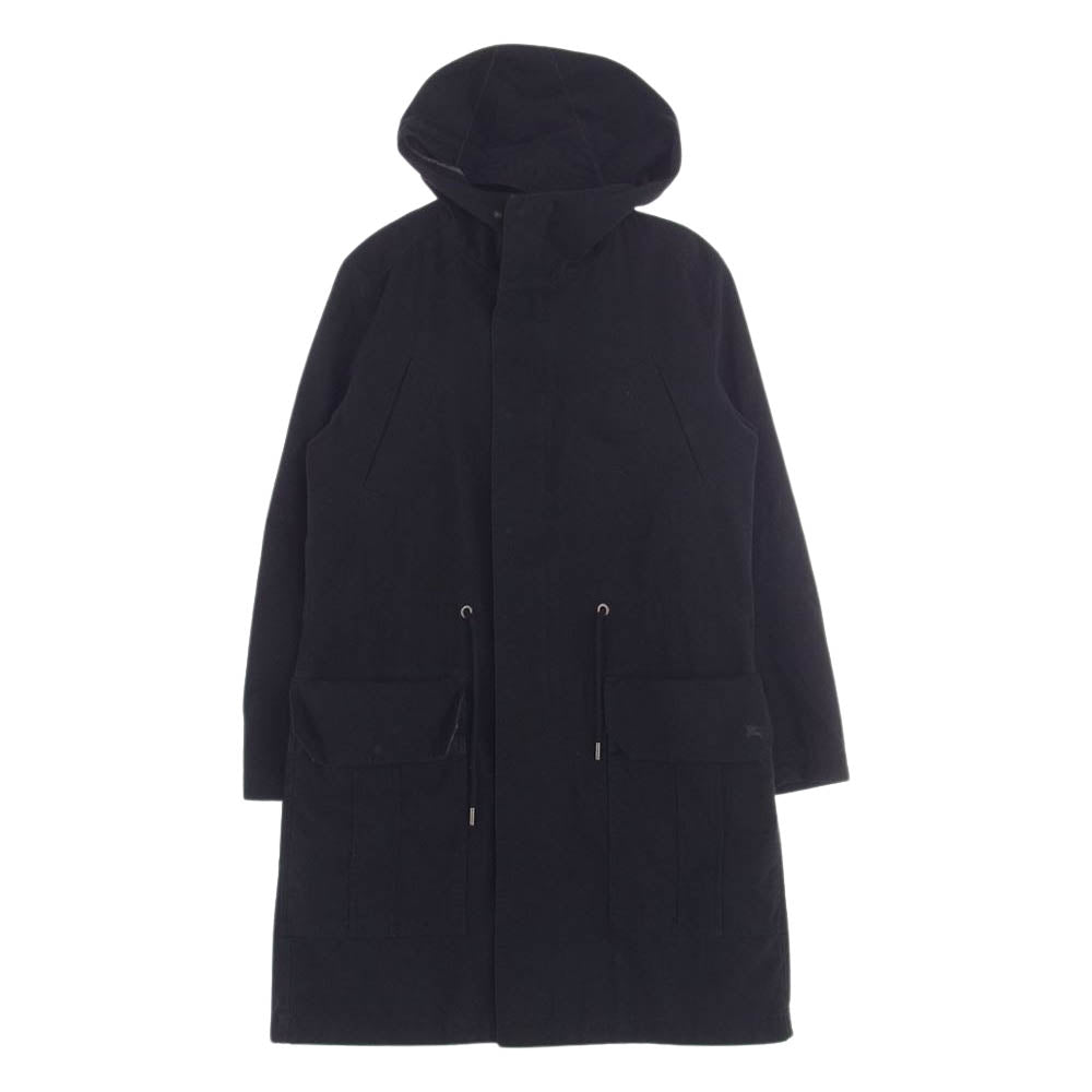 BURBERRY BLUE LABEL バーバリーブルーレーベル FNK39-749-09 コットン モッズ コート ブラック系 M【中古】