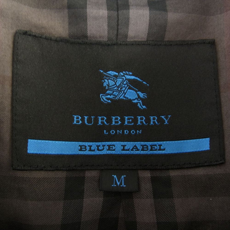 BURBERRY BLUE LABEL バーバリーブルーレーベル FNK39-749-09 コットン モッズ コート ブラック系 M【中古】