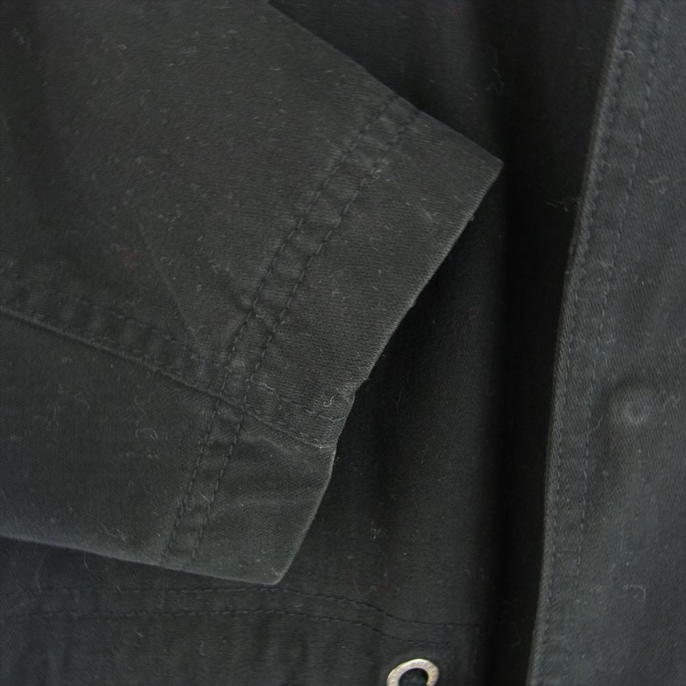 BURBERRY BLUE LABEL バーバリーブルーレーベル FNK39-749-09 コットン モッズ コート ブラック系 M【中古】