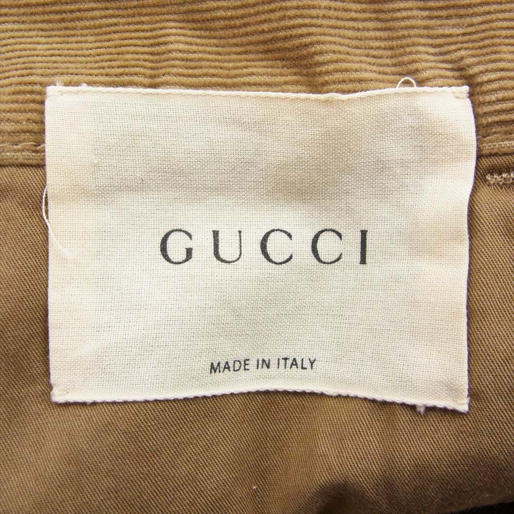 GUCCI グッチ 433623 コーデュロイ ビー 蜂 刺繍 パンツ ベージュ系 34【新古品】【未使用】【中古】