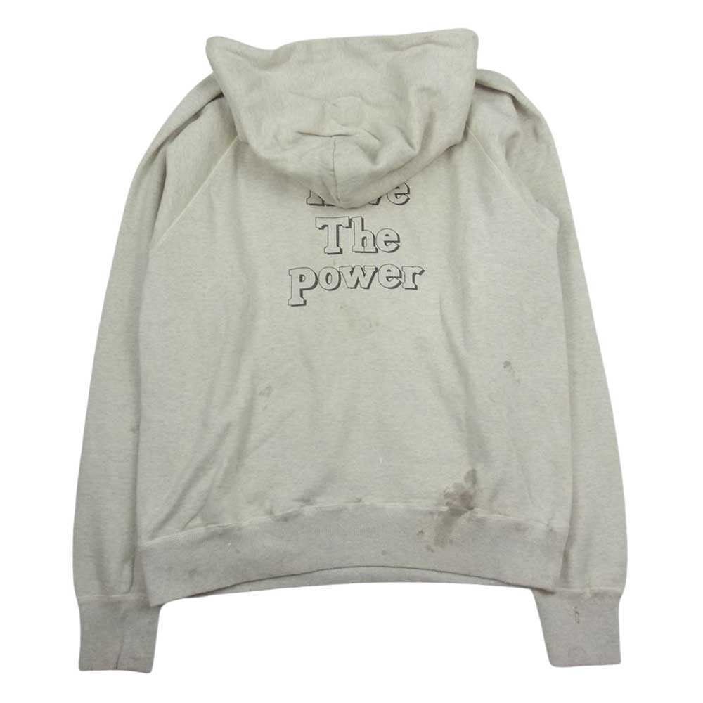 SAINT MICHAEL セントマイケル SM-S21-0000-036 HOODIE アイ ラグランフーディー SAINT Mxxxxxx ユーズド加工 プルオーバー パーカー グレー系 L【中古】