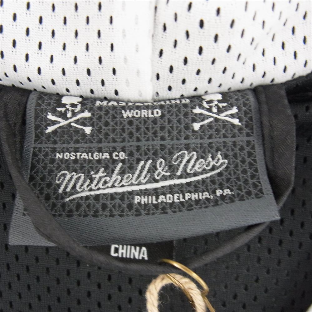 mastermind JAPAN マスターマインドジャパン OJZP7531-CLBYYPPPBLCK WORLD mitchell&ness LIGHTWEIGHT ANORAK COLLAB ライトウェイト アノラック パーカー ブラック系 ホワイト系 L【新古品】【未使用】【中古】