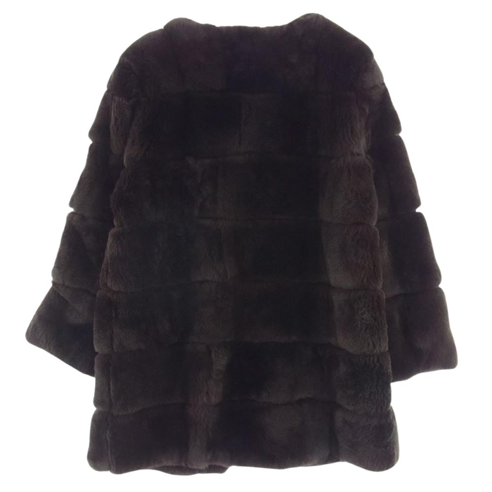 ヴォラータ ラビットファー ジャケット ブラウン系【中古】