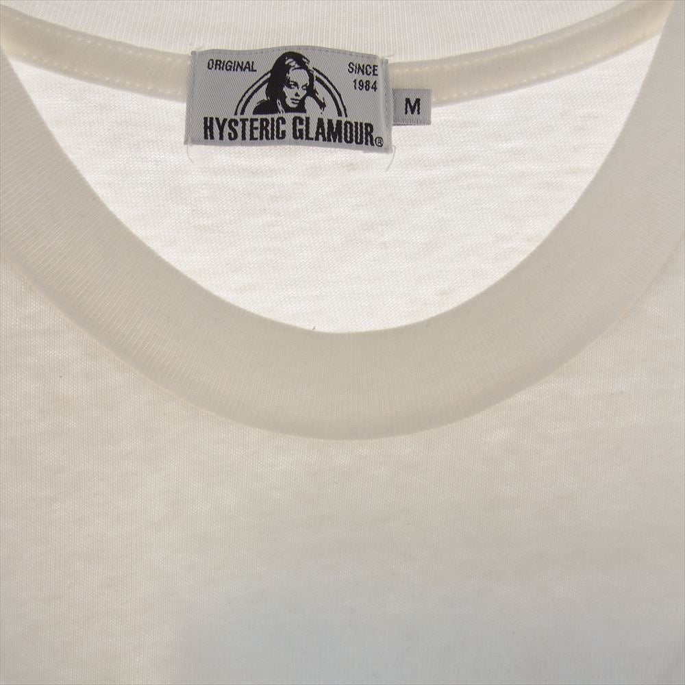 HYSTERIC GLAMOUR ヒステリックグラマー 20SS 02201CT07 PARANOID LETTER BOX パラノイド レター ボックス ポケット Tシャツ ホワイト系 M【中古】