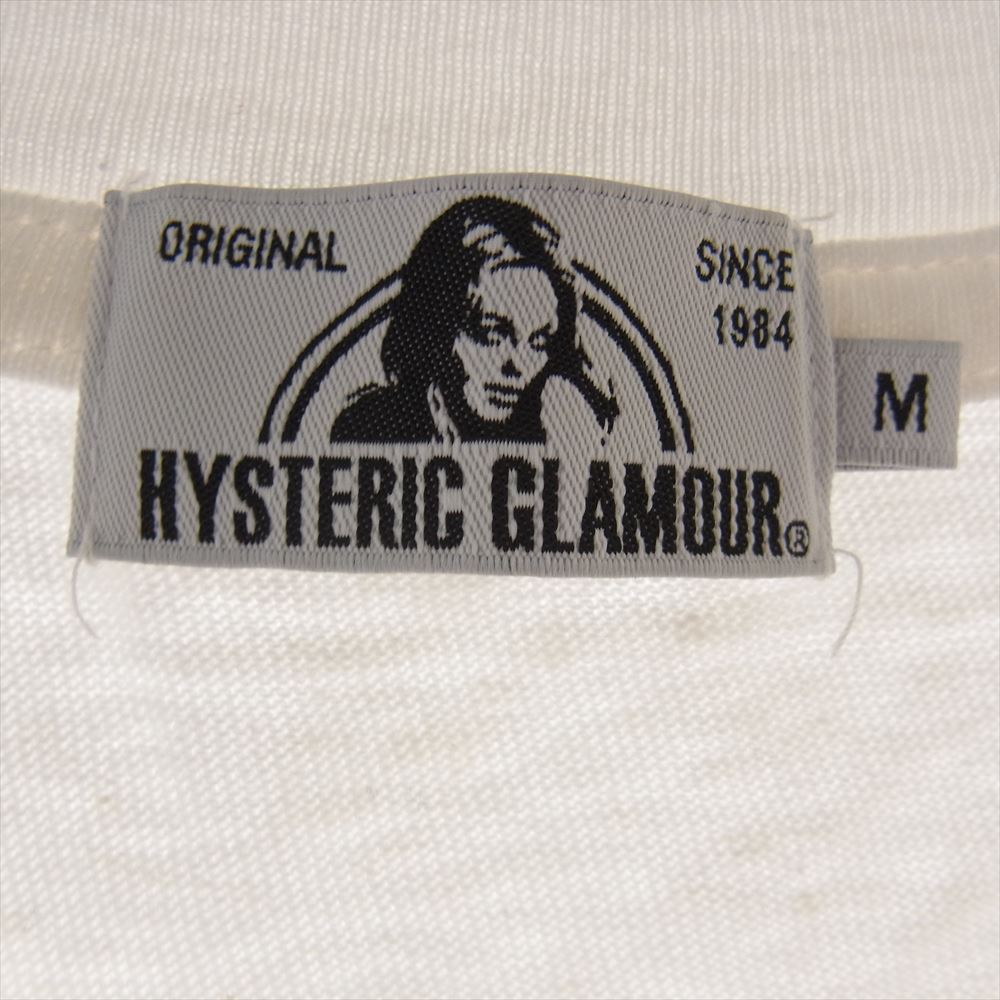 HYSTERIC GLAMOUR ヒステリックグラマー 20SS 02201CT07 PARANOID LETTER BOX パラノイド レター ボックス ポケット Tシャツ ホワイト系 M【中古】