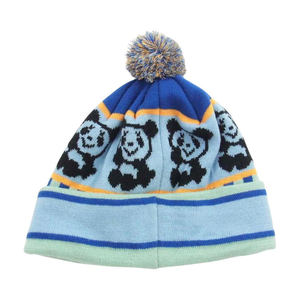 HYSTERIC GLAMOUR ヒステリックグラマー 01223QH03 RAINBOW PANDA レインボー パンダ ボンキャップ ニット 帽子 ライトブルー系 マルチカラー系【中古】