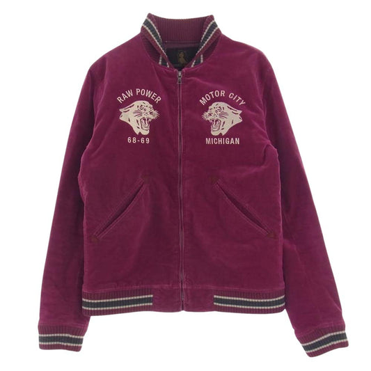 HYSTERIC GLAMOUR ヒステリックグラマー 11AW 0213AB11 ベロア スカジャン ブルゾン 刺繍 ワインレッド系 S【中古】