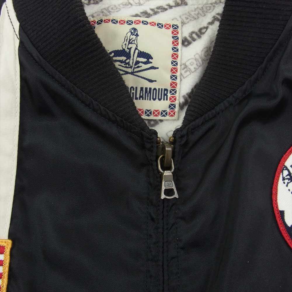 HYSTERIC GLAMOUR ヒステリックグラマー 22SS  0221AB01  GOOD TIME アップリケ レーシングジャケット ブラック系 L【中古】