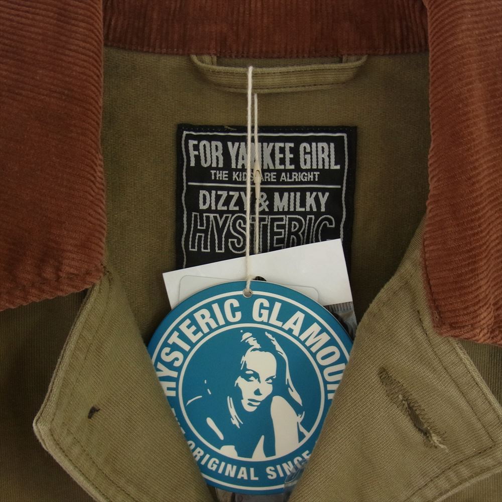 HYSTERIC GLAMOUR ヒステリックグラマー 02223AB12  コットン ハンティング ジャケット カーキ系 XL【極上美品】【中古】
