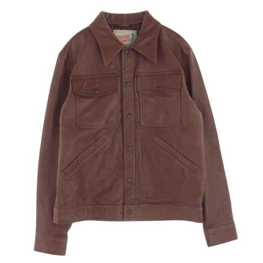 HYSTERIC GLAMOUR ヒステリックグラマー 02203LB03  ラムレザー アビエーター ジャケット ブラウン系 L【極上美品】【中古】