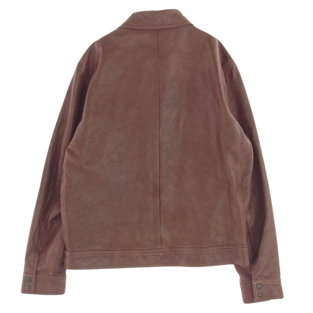 HYSTERIC GLAMOUR ヒステリックグラマー 02203LB03  ラムレザー アビエーター ジャケット ブラウン系 L【極上美品】【中古】